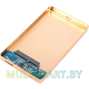 Бокс для жесткого диска AgeStar 3UB2A16C (золотистый) картинка 4